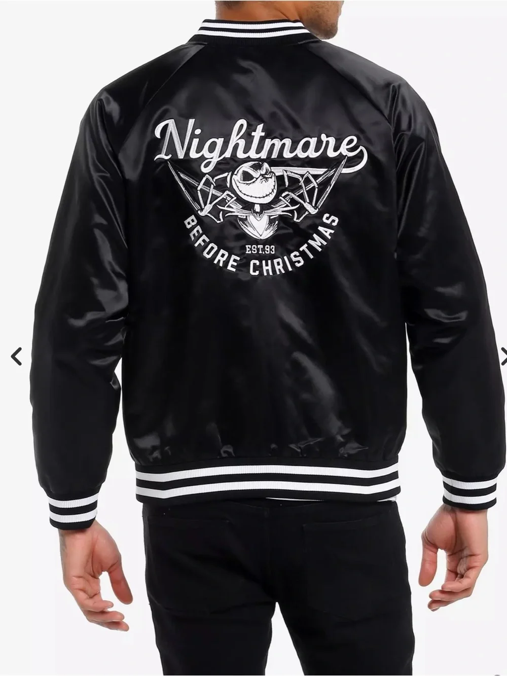 Our Universe Nightmare Before Christmas Satin Baseball Jacket